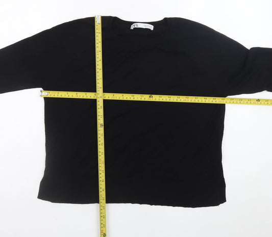 Womens UK Size M Zara Black Pullover Jumper