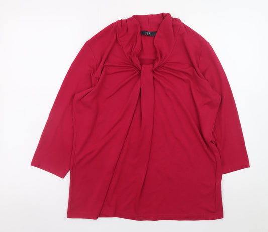 Womens UK Size M Isle Collection Red Tunic Blouse