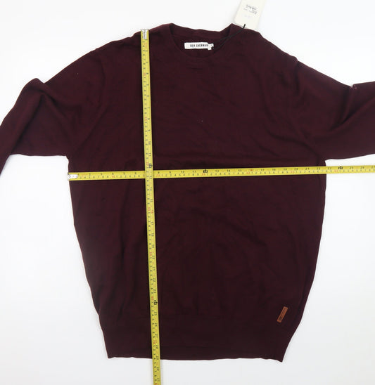 Mens UK Size 2XL Ben Sherman Red Pullover Jumper