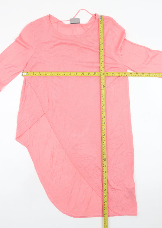 Womens UK Size M VERO MODA Pink Tunic Blouse