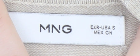 Womens UK Size S MNG Beige Pullover Jumper