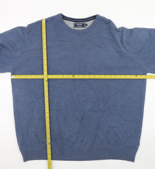 Mens UK Size L Maine Blue Pullover Jumper