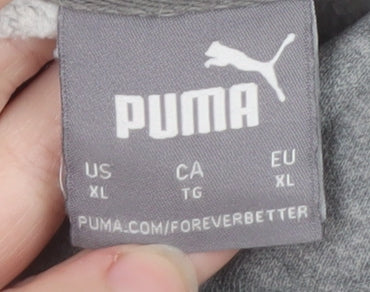 Mens UK Size XL PUMA Grey Pullover Hoodie