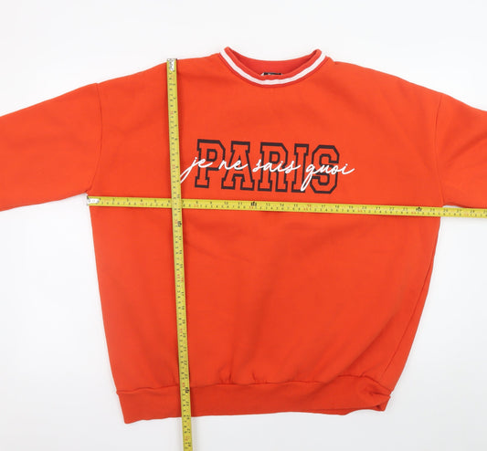 Womens UK Size M TU Orange Pullover Sweatshirt