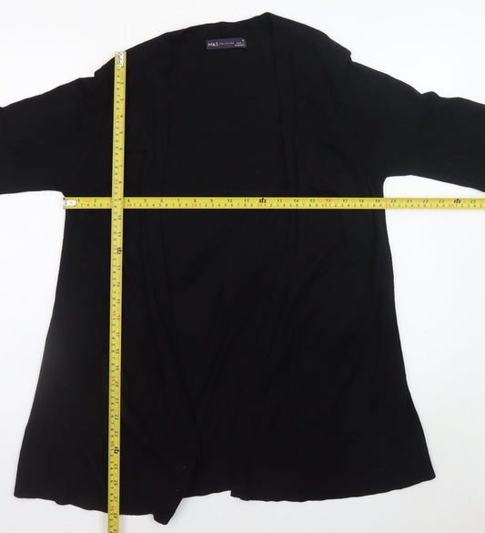 Womens UK Size M Marks and Spencer Black Cardigan Jumper