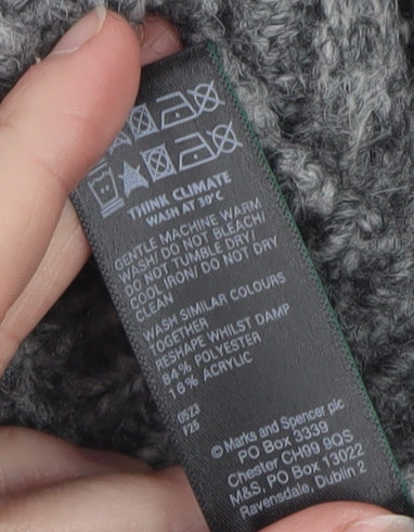 Womens UK Size M Marks and Spencer Grey Pullover Jumper