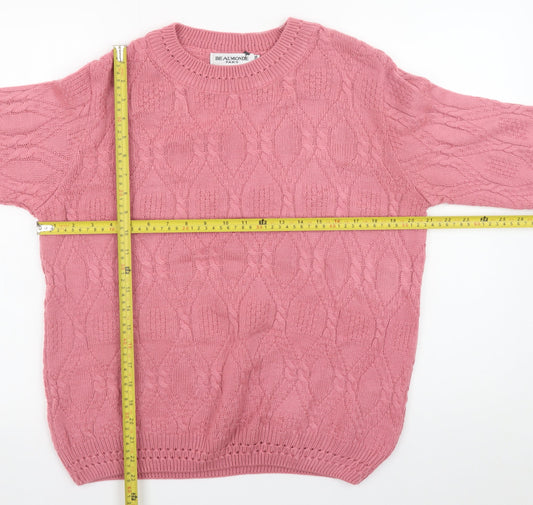 Womens UK Size 14 Beaumonde Pink Pullover Jumper