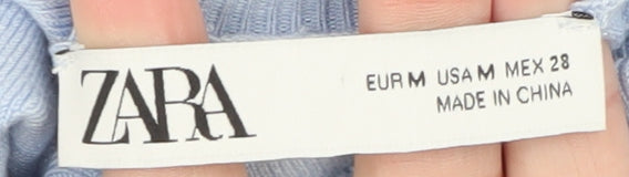 Womens UK Size 12 Zara Blue Pullover Jumper