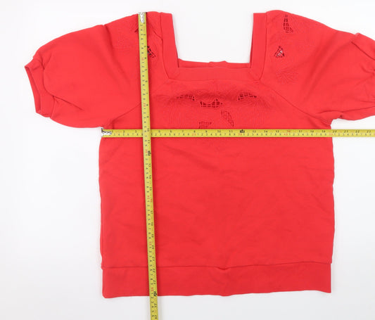 Womens UK Size 16 NEXT Red Pullover Sweatshirt