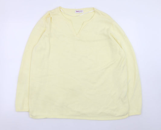 Womens UK Size XL Bonmarché Yellow Pullover Jumper
