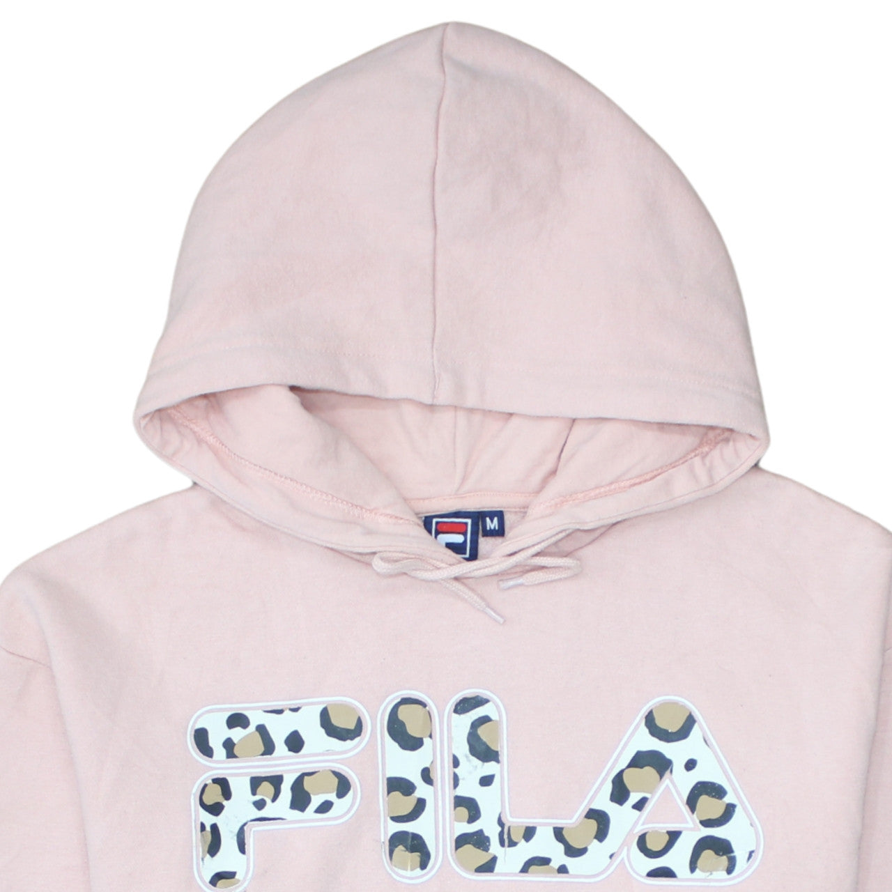 Womens UK Size M FILA Pink Pullover Hoodie