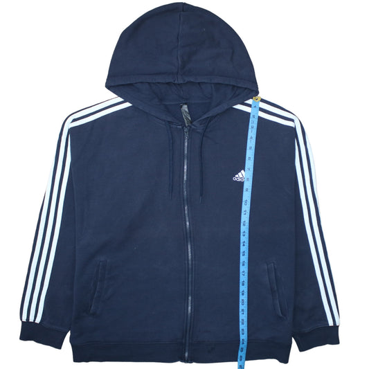 Womens UK Size 20 adidas Blue Full Zip Hoodie