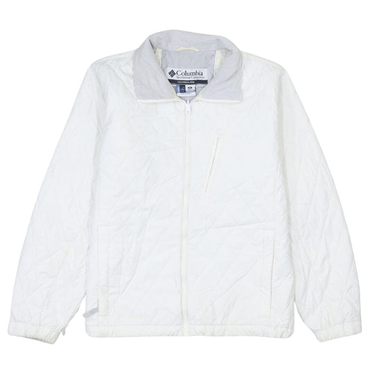 Womens UK Size M Columbia White Quilted Coat