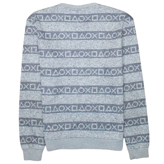 Mens UK Size S PlayStation Grey Pullover Sweatshirt