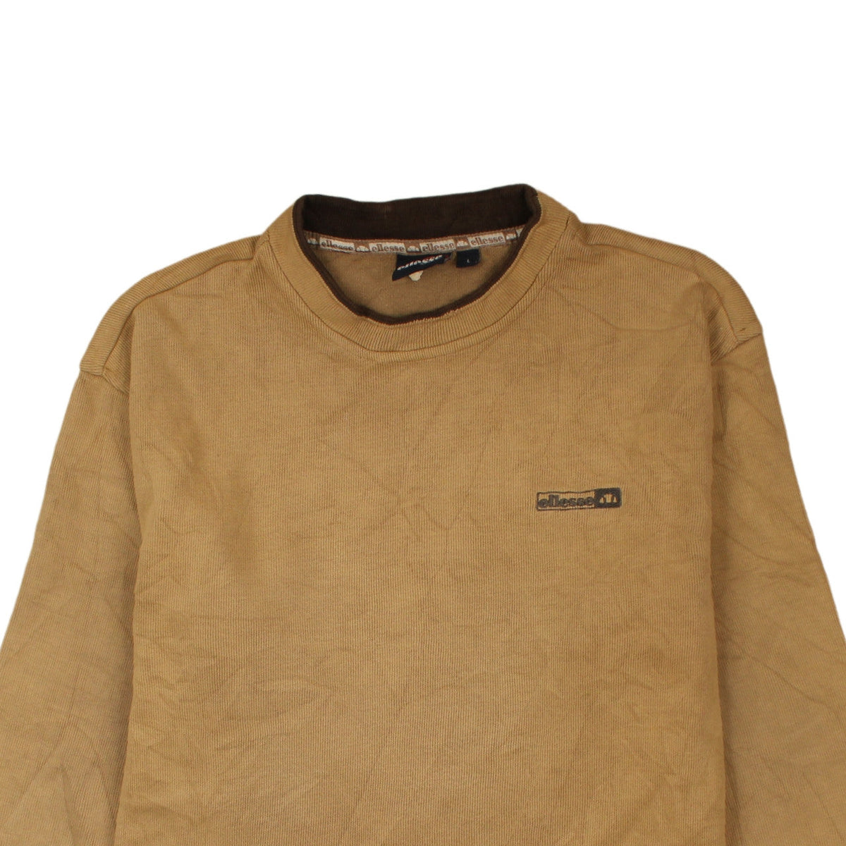 Mens UK Size L ellesse Beige Pullover Sweatshirt