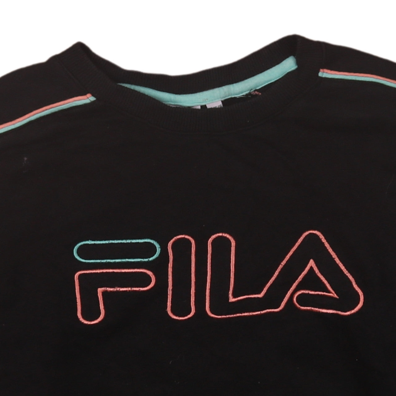 Womens UK Size 2XS FILA Black Pullover Sweatshirt