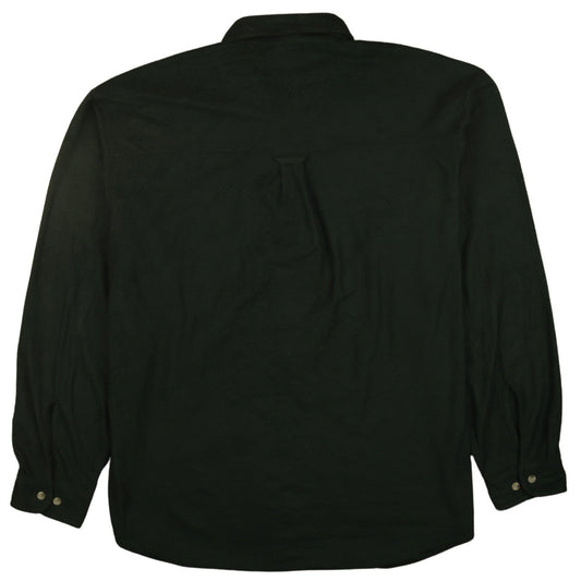 Columbia Men's Green Fleece Long Sleeve Button-Up Shirt L