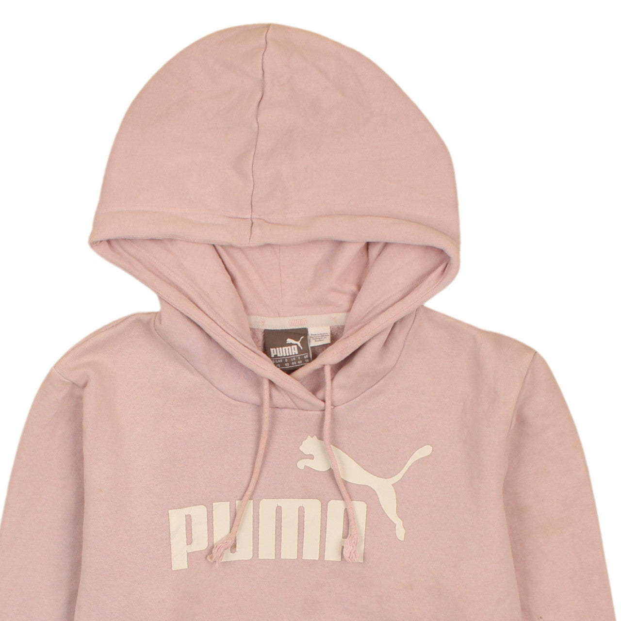 Womens UK Size 14 PUMA Pink Pullover Hoodie