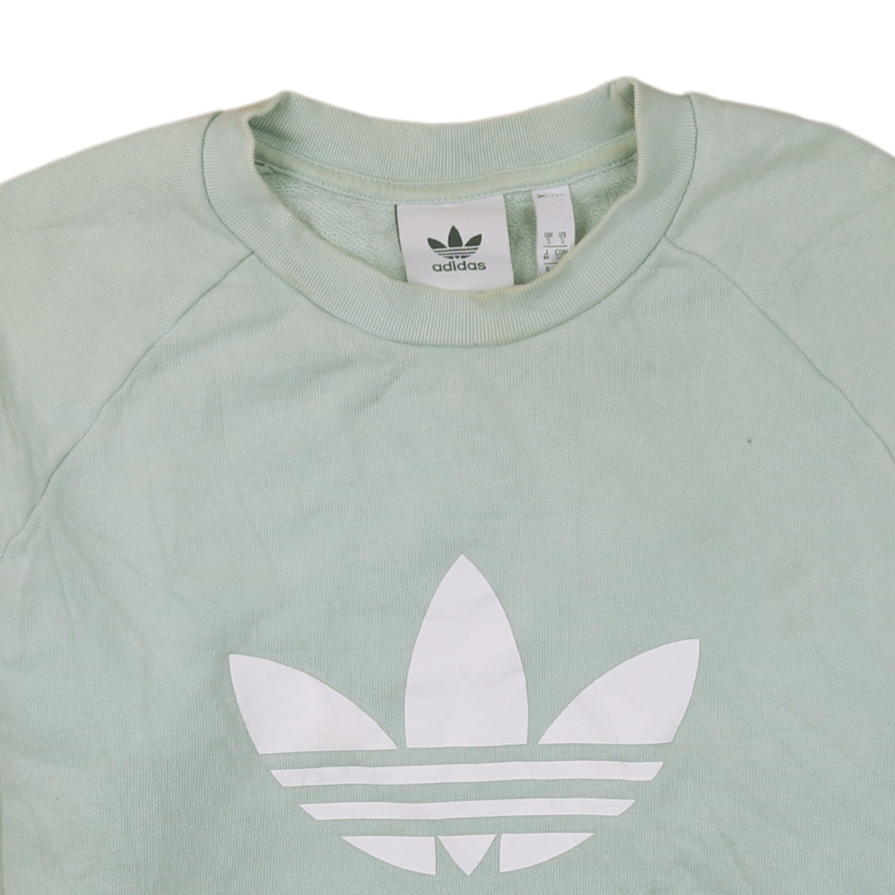 Womens UK Size S adidas Green Pullover Sweatshirt
