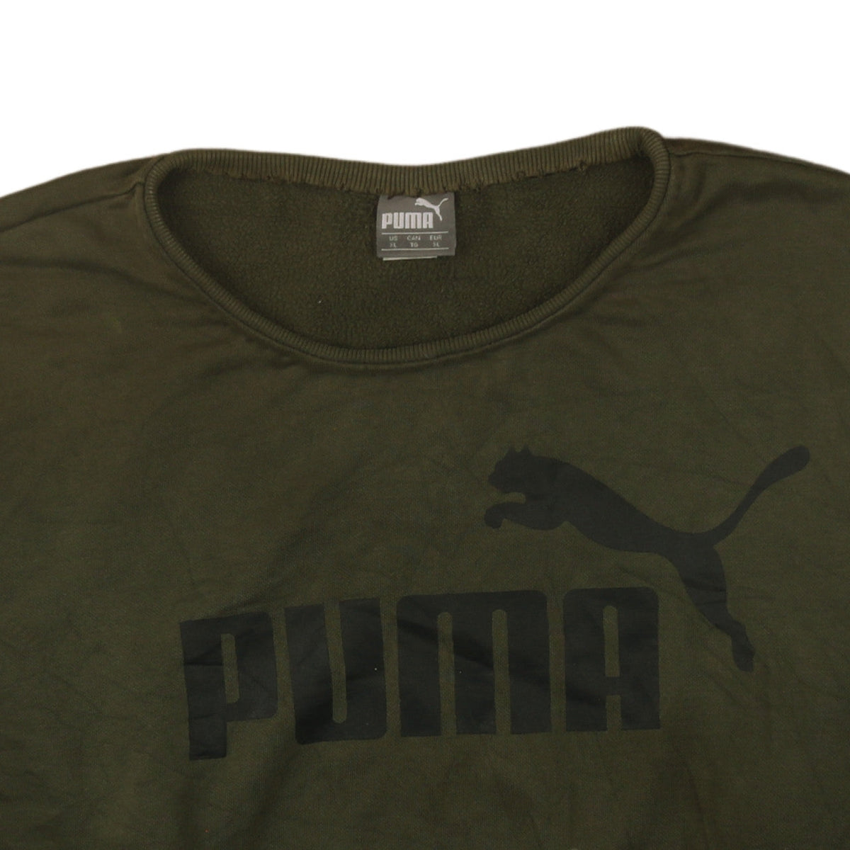 Mens UK Size XL PUMA Green Pullover Sweatshirt