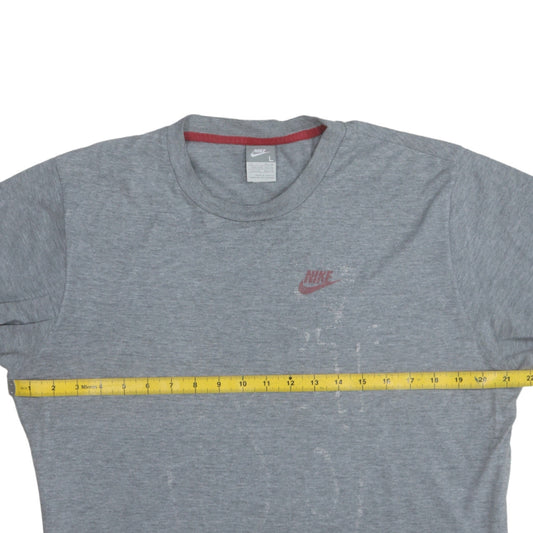 Nike Men's Grey L Crew Neck Short Sleeve Logo T-Shirt