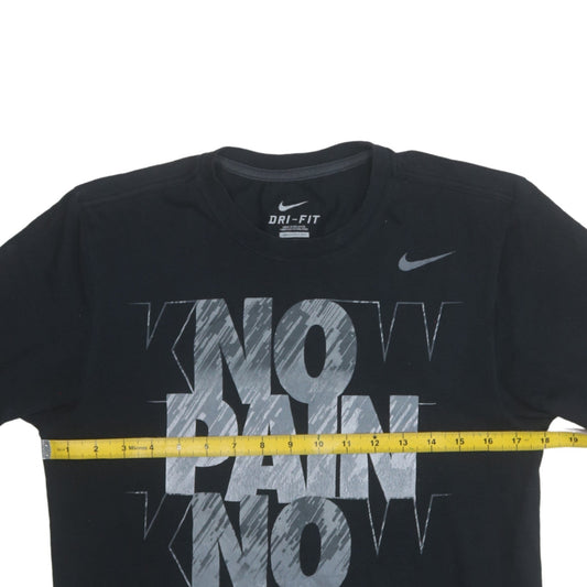 Nike Men's Black Dri-Fit No Pain No Gain Sports T-Shirt Size S