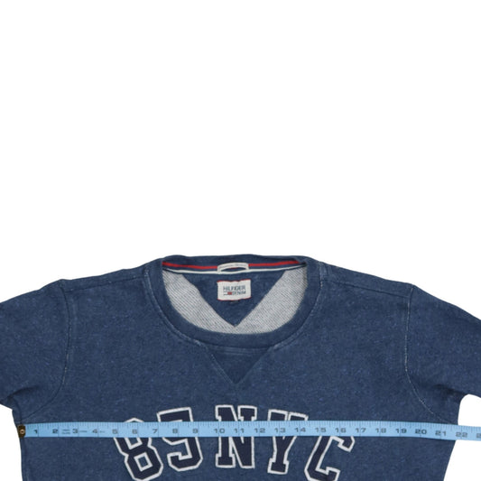 Mens UK Size L Tommy Hilfiger Blue Pullover Sweatshirt
