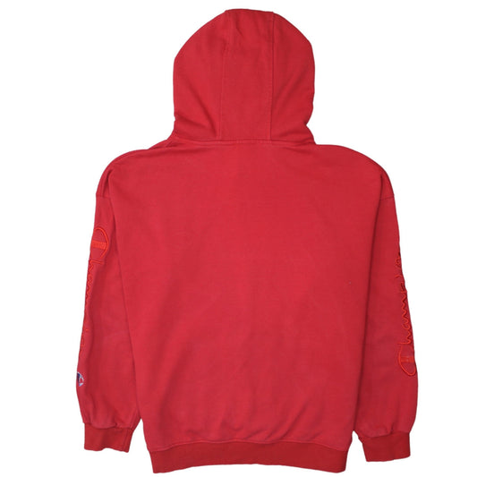 Mens UK Size M Champion Red Pullover Hoodie