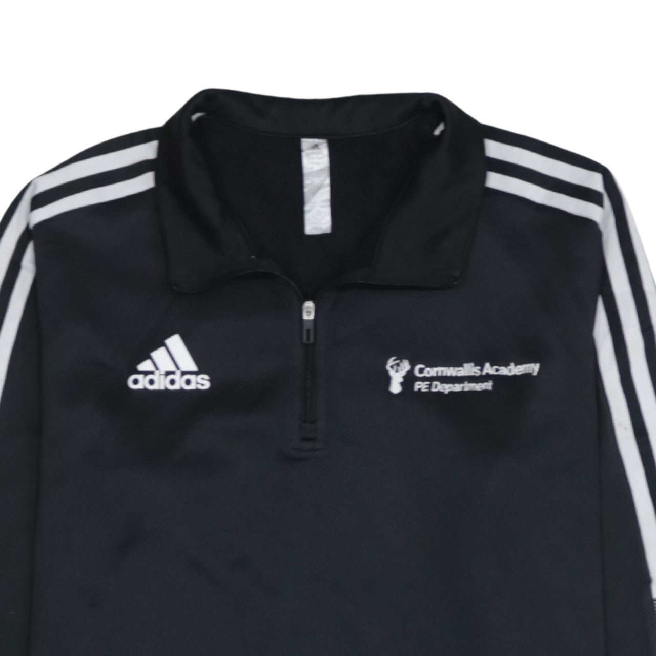 Mens UK Size M adidas Black Henley Sweatshirt