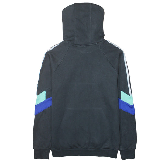 Adidas Boys Black Colourblock Pullover Hoodie Size 14-15 Years