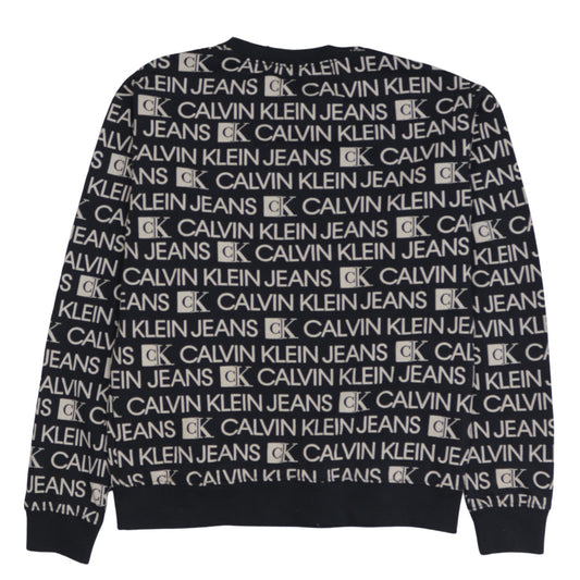 Womens UK Size 14 Calvin Klein Jeans Black Pullover Sweatshirt
