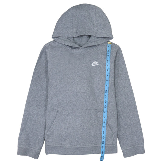 Nike Boys Grey Pullover Hoodie XL (158-170cm) Classic Logo Sweatshirt