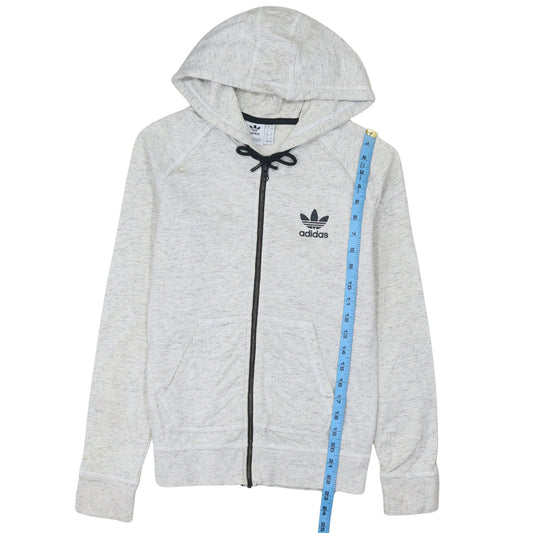 Womens UK Size 8 adidas Grey Full Zip Hoodie