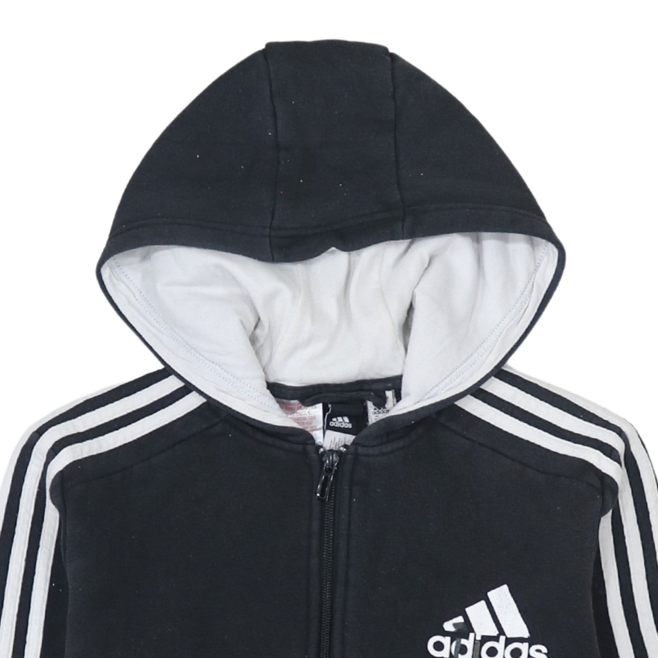 Boys UK Size 10-11 Years adidas Black Full Zip Hoodie
