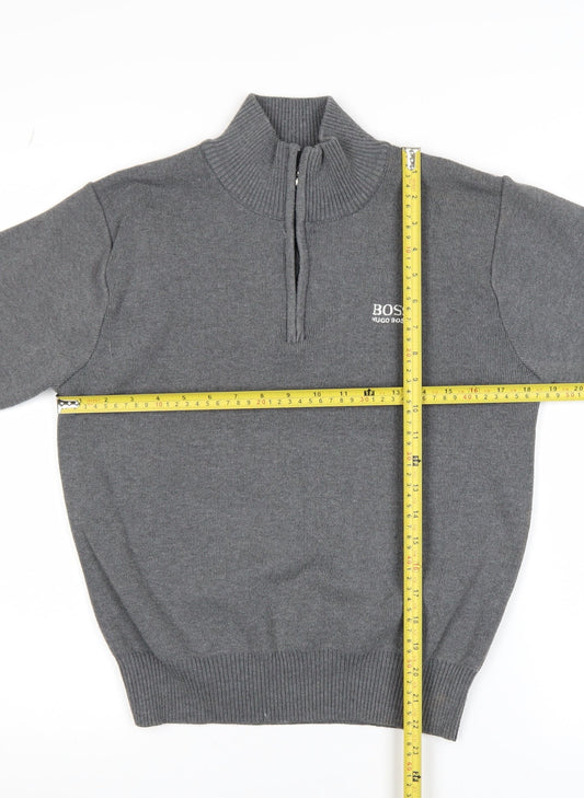 Mens UK Size M HUGO BOSS Grey Pullover Sweatshirt