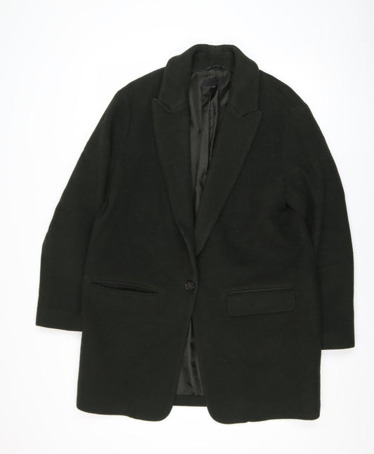 Womens UK Size L Uniqlo Black Overcoat