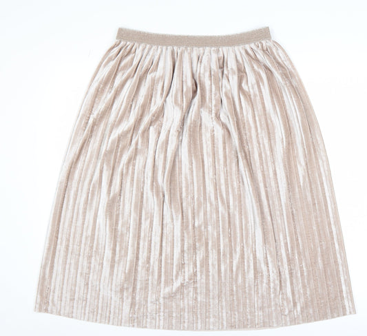 Womens UK Size 12 Marks and Spencer Pleated Velvet Skirt