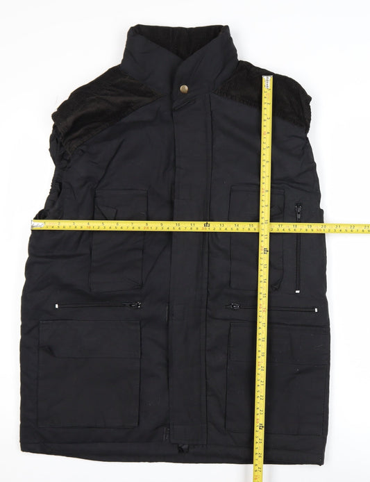 Mens UK Size M JS Outer Wear Black Bodywarmer