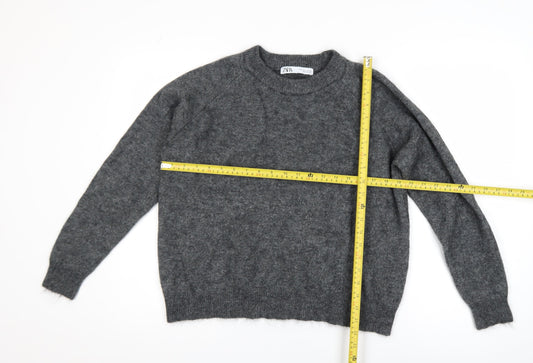 Womens UK Size L Zara Grey Pullover Jumper