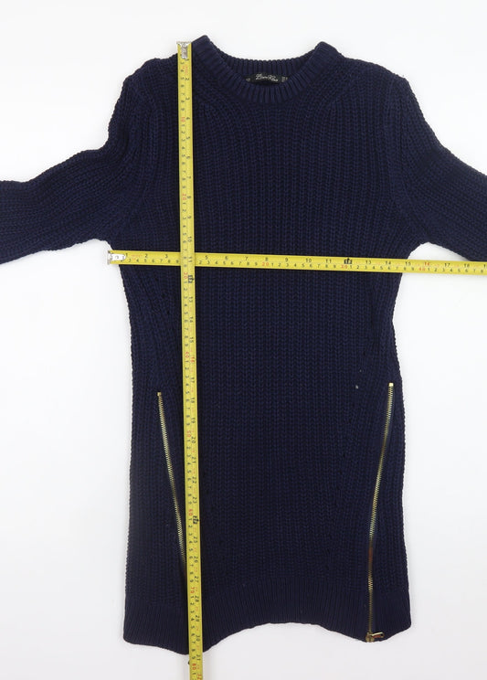 Womens UK Size 12 Zara Blue Pullover Jumper