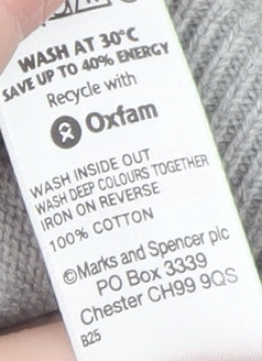 Mens UK Size M Marks and Spencer Grey Vest Jumper