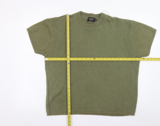 Mens UK Size XS boohooMAN Green Pullover Jumper