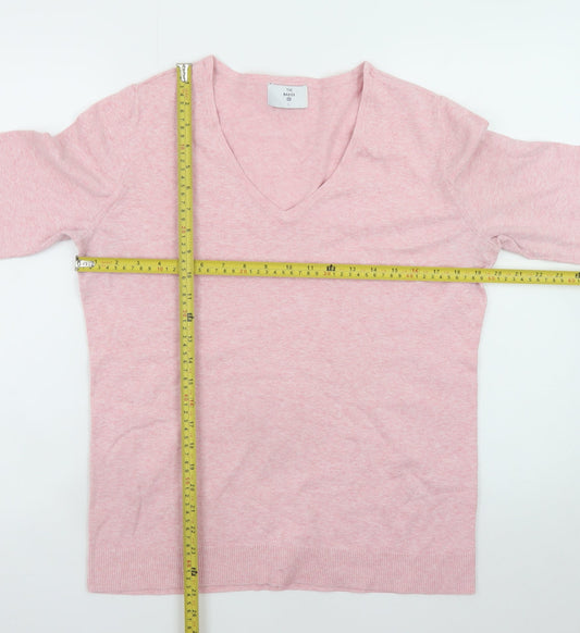 Womens UK Size L C&A Pink Pullover Jumper