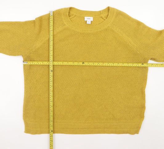 Mens UK Size 2XL Old Navy Yellow Pullover Jumper