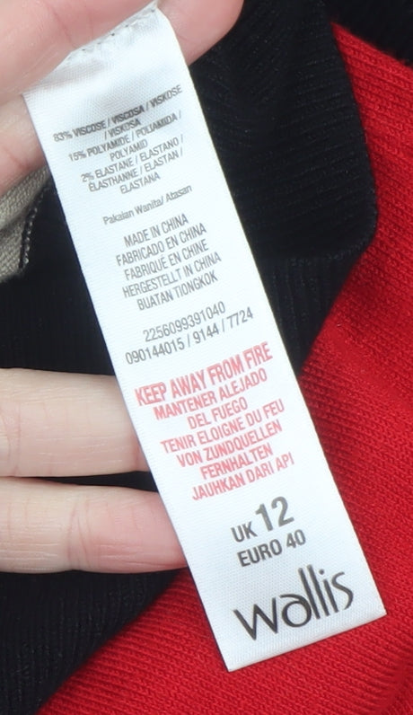 Womens UK Size 12 Wallis Black Pullover Jumper