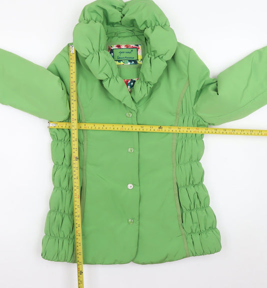 Marks and Spencer Women Green Size 10 Shower Resistant Puffer Jacket