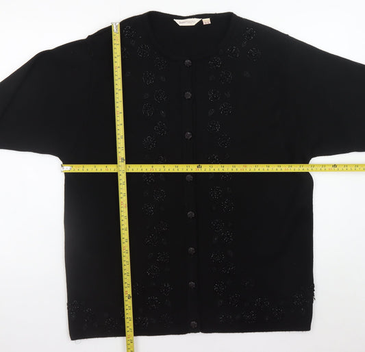 Womens UK Size M Bonmarché Black Cardigan Jumper