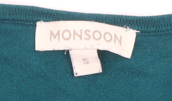 Womens UK Size S Monsoon Green Pullover Jumper