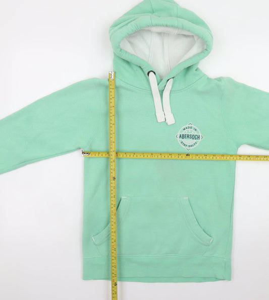 Womens UK Size XS O'Shea Green Pullover Hoodie