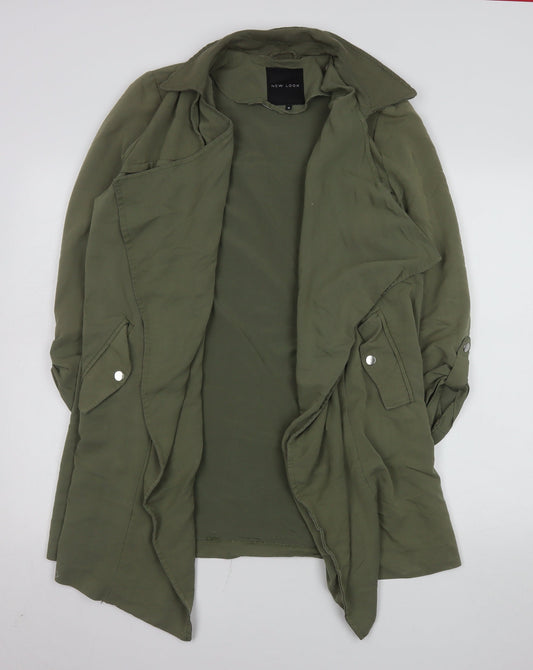 Womens UK Size 12 New Look Green Trench Coat